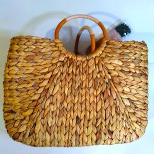 🔥Flash Sale 🔥Perfectly Imperfect Straw/Husk Tote Handbag